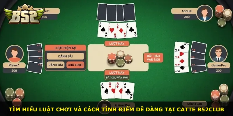 Tìm hiểu luật chơi và cách tính điểm dễ dàng tại Catte B52Club
